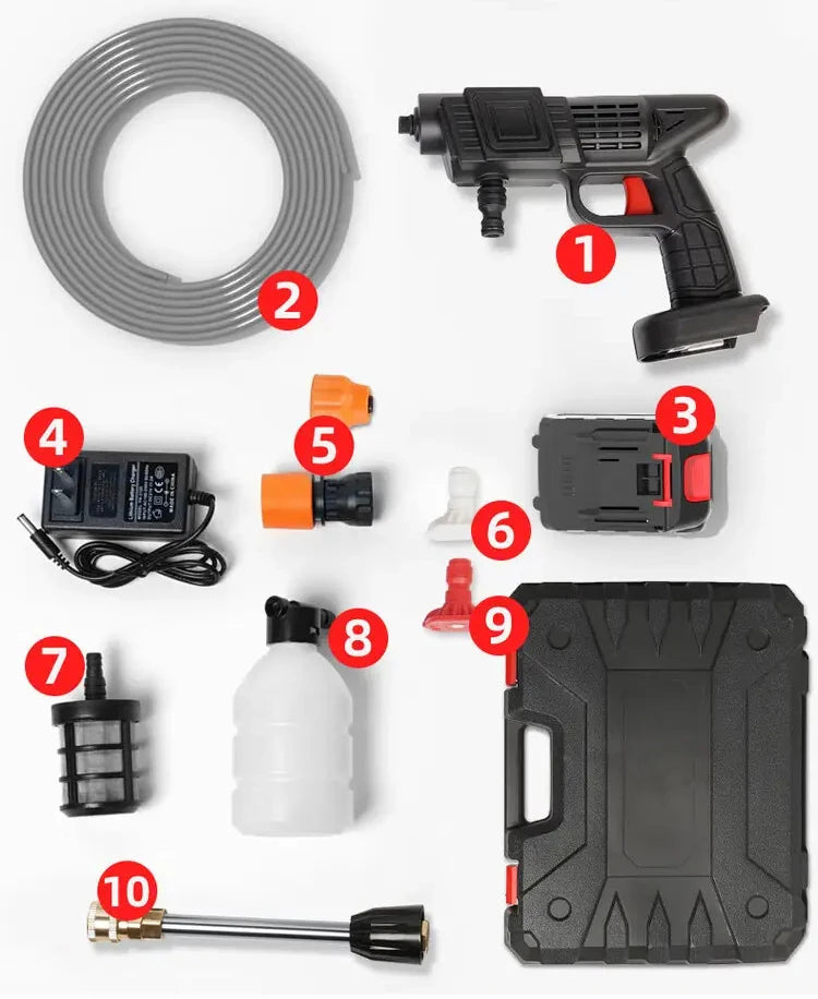 High-Pressure Nonslip Car Wash Spray Nozzle - Portable Water Gun for Effortless Pet Bathing and Car Cleaning with Rich, Even Lather